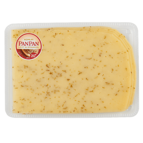 Foto van DekaVers PanPan komijn gesneden op witte achtergrond