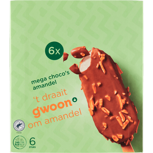 Foto van G'woon Ice-giant almond 6 st. op witte achtergrond