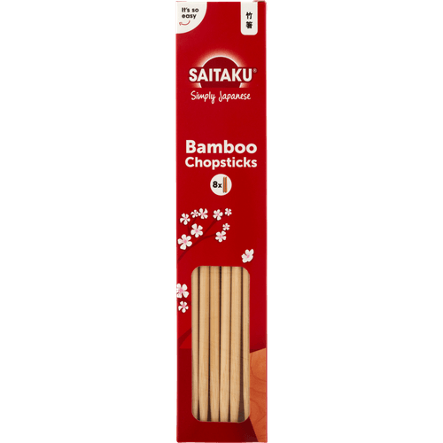 Foto van Saitaku Chopsticks bamboo op witte achtergrond