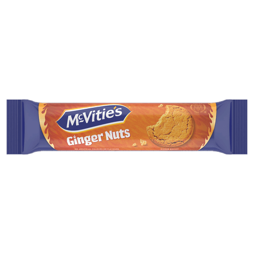 Foto van McVitie's Ginger nuts op witte achtergrond