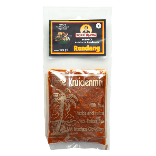 Foto van Kokki Djawa Kruidenmix rendang op witte achtergrond