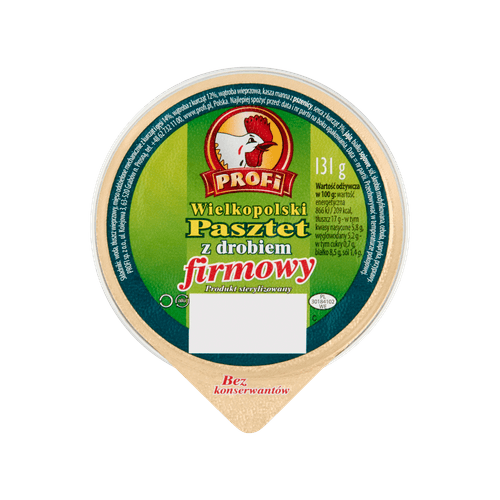 Foto van Profi Gevogelte pate op witte achtergrond