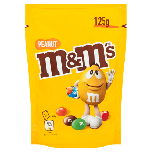 Foto van M&M's Pinda op witte achtergrond