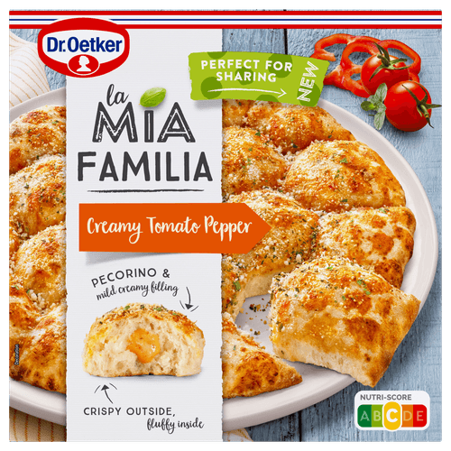 Foto van Dr. Oetker La mia familia creamy tomato pepper op witte achtergrond