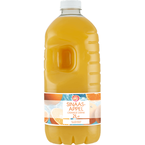 Foto van Fruity Juice 50% sinaasappelsap op witte achtergrond