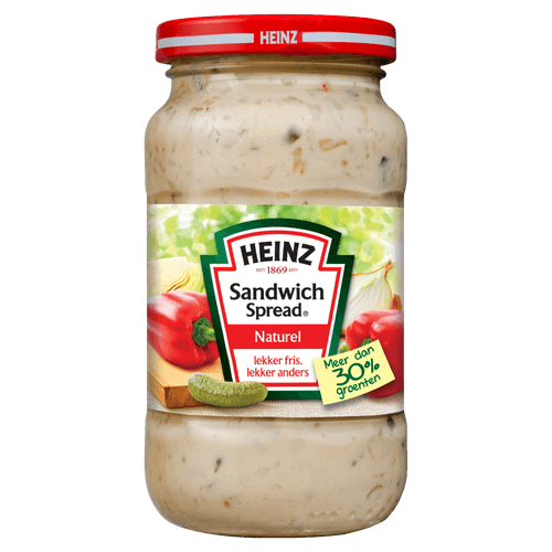 Foto van Heinz Sandwich spread naturel op witte achtergrond