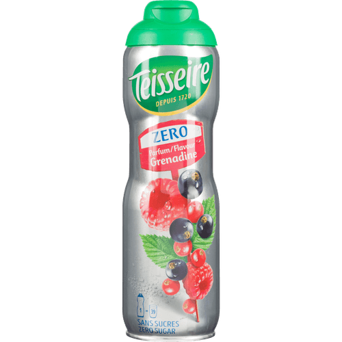 Foto van Teisseire Limonadesiroop grenadine 0% op witte achtergrond