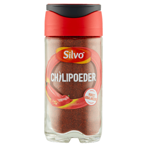 Foto van Silvo Chilipoeder op witte achtergrond