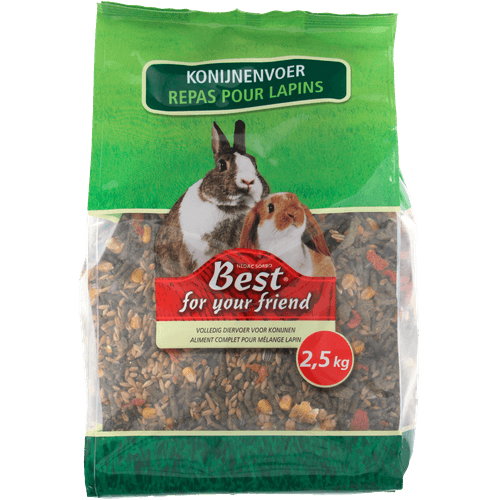 Foto van Best For Your Friend Konijnenvoer op witte achtergrond