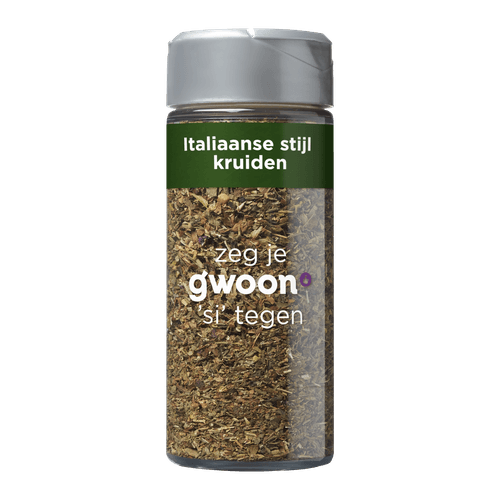 Foto van G'woon Italiaanse kruiden op witte achtergrond