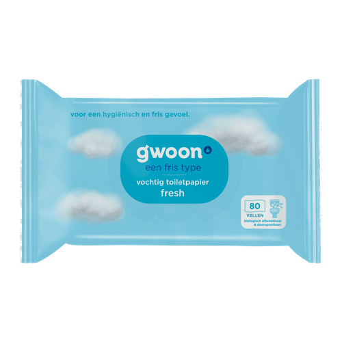 Foto van G'woon Vochtig toiletpapier fresh op witte achtergrond