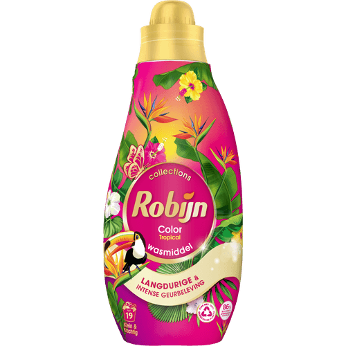 Foto van Robijn Vloeibaar wasmiddel tropical 19 wasbeurten op witte achtergrond