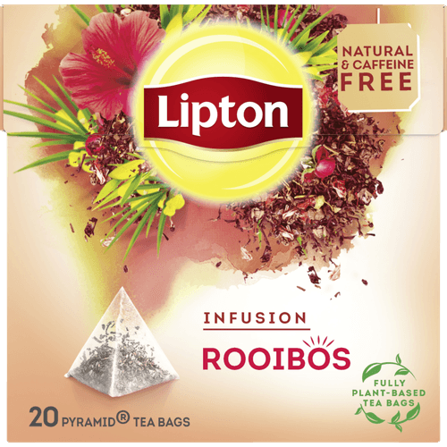 Foto van Lipton Rooibosthee 20 zk. op witte achtergrond