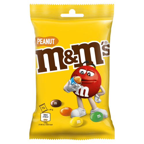 Foto van M&M's Pinda op witte achtergrond