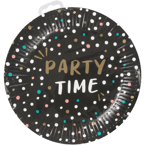 Foto van Non food Party time bordjes 23 cm op witte achtergrond