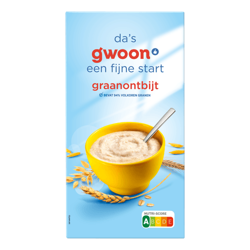 Foto van G'woon 7 granenontbijt op witte achtergrond