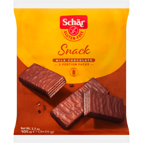 Foto van Schär Snack chocowafel glutenvrij op witte achtergrond