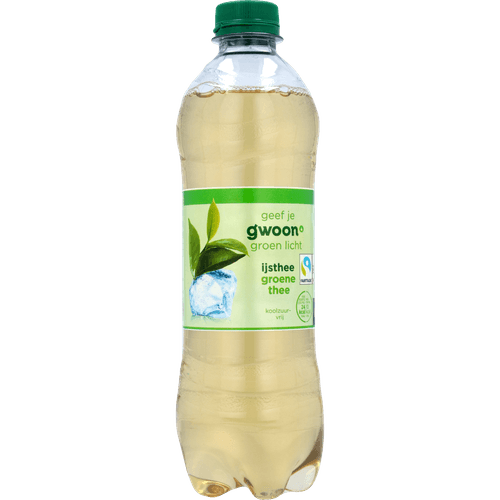 Foto van G'woon Ice tea green op witte achtergrond