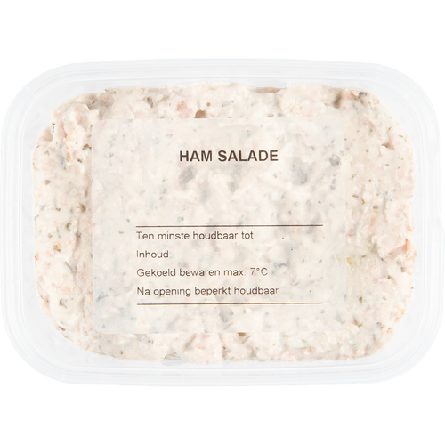 Foto van Salade ham op witte achtergrond