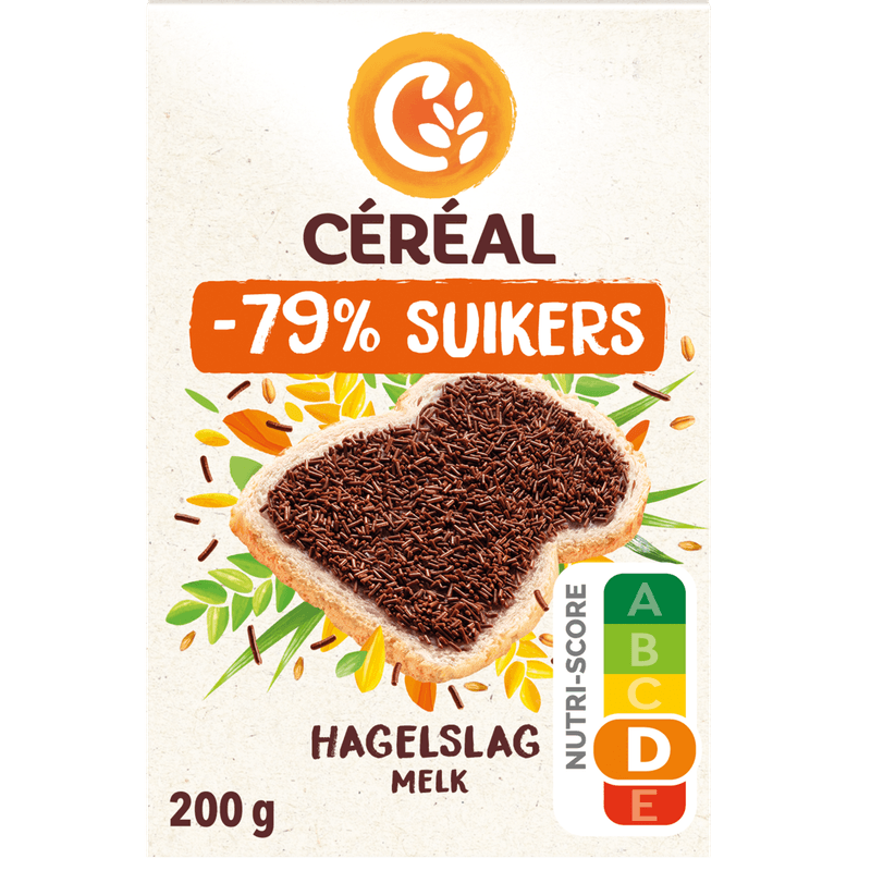 Céréal Hagelslag melk minder suikers