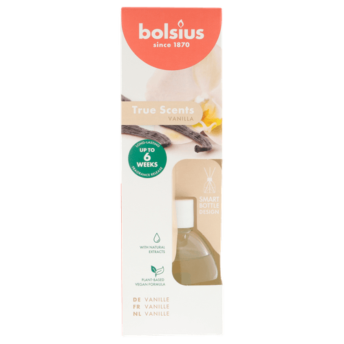 Foto van Bolsius Geurverspreider true scents vanilla op witte achtergrond