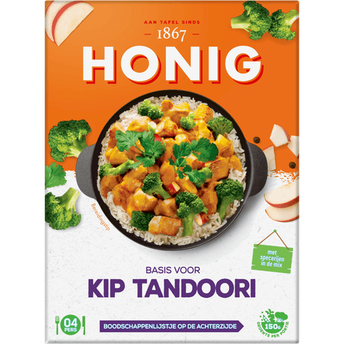 Foto van Honig Kruidenmix kip tandoori op witte achtergrond