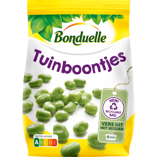 Foto van Bonduelle Tuinbonen extra fijn op witte achtergrond