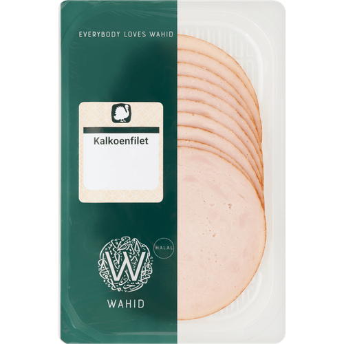 Foto van Wahid Kalkoenfilet halal op witte achtergrond