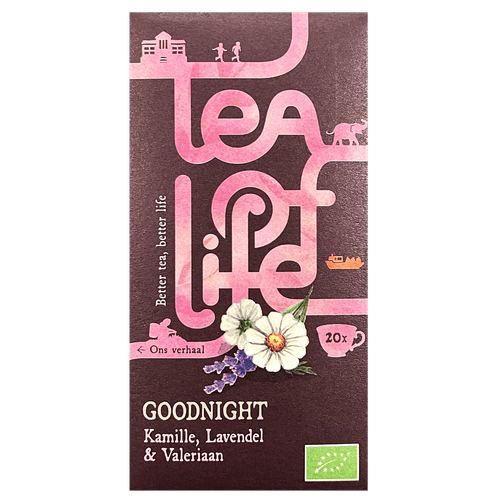 Foto van Tea of Life Goodnight bio kamil lavend valeriaan 20 st. op witte achtergrond