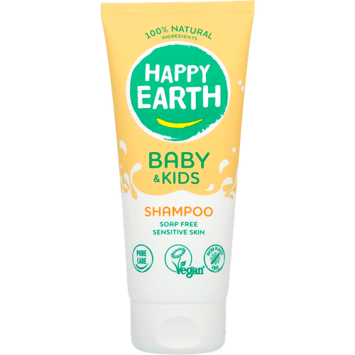 Foto van Happy Earth Shampoo baby & kids op witte achtergrond