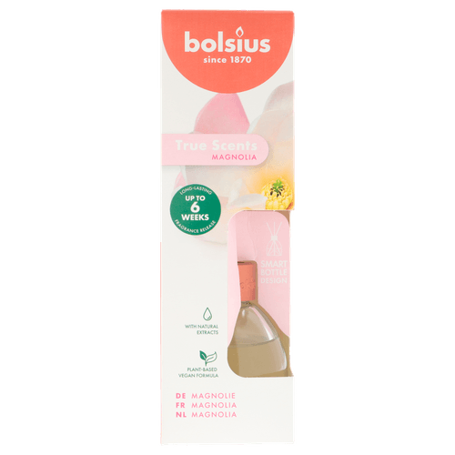 Foto van Bolsius Geurverspreider true scents magnolia op witte achtergrond