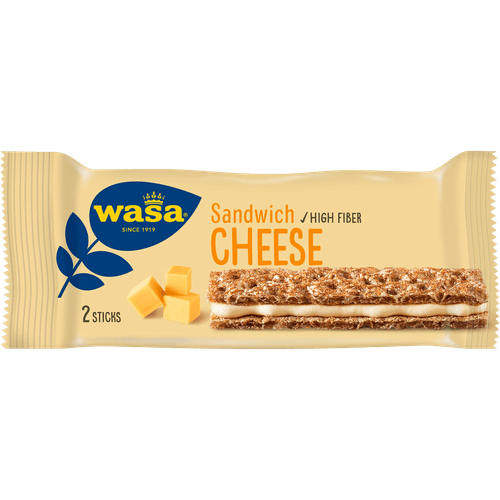 Foto van Wasa Sandwich cheese op witte achtergrond