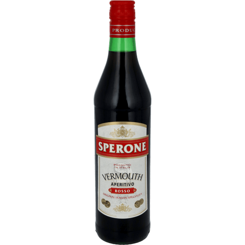 Foto van Sperone Vermouth rosso op witte achtergrond