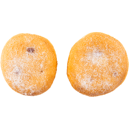 Foto van DekaVers Aardbei berliner op witte achtergrond