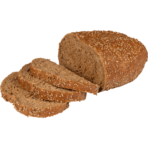 Foto van DekaVers Vloer meergranen zonnepit sesam half op witte achtergrond