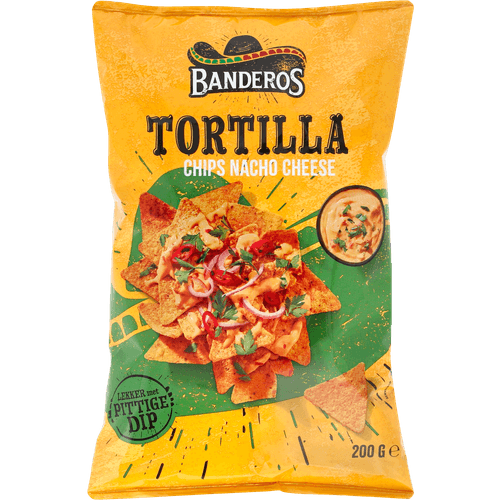 Foto van Banderos Nacho chips cheese op witte achtergrond