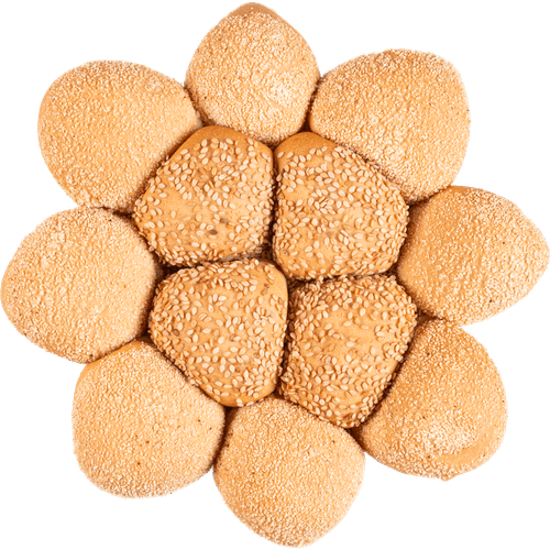 Foto van Snoek Breekbrood kerstster op witte achtergrond