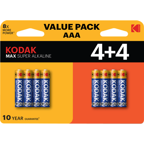 Foto van Kodak Batterijen max alkaline aa op witte achtergrond