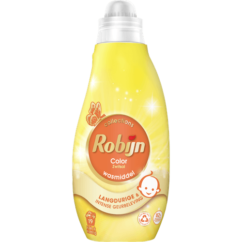 Foto van Robijn Vloeibaar wasmiddel k & k color zwitsal 19 wasbeurten op witte achtergrond
