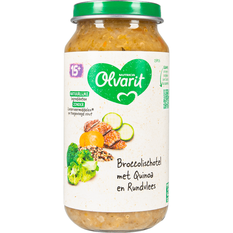 Olvarit 15+ Maanden broccoli-quinoa-rundvlees
