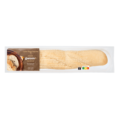 Foto van G'woon Stokbrood wit desem op witte achtergrond