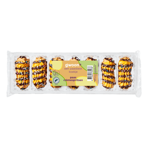 Foto van G'woon Luxe paascremesprits op witte achtergrond