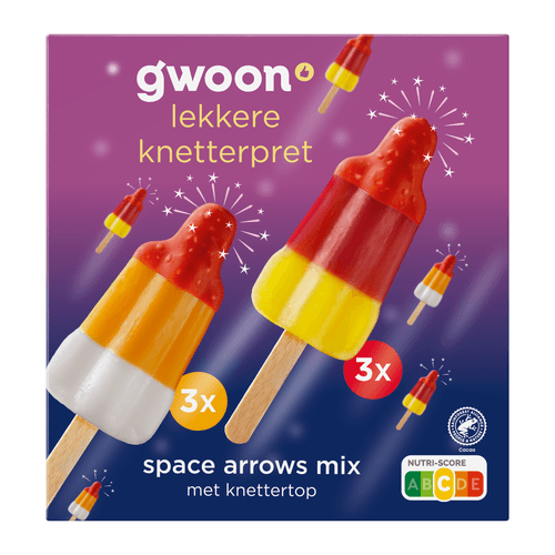 Foto van G'woon Raket knetter top op witte achtergrond