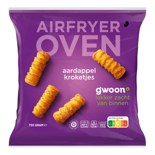 Foto van G'woon Aardappelkroketjes op witte achtergrond