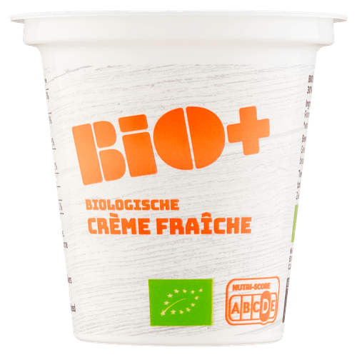 Foto van Bio+ Creme fraiche op witte achtergrond