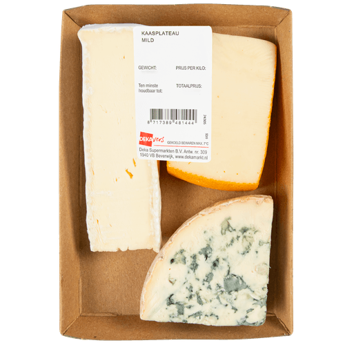 Foto van DekaVers Kaasplateau voordeel mild op witte achtergrond