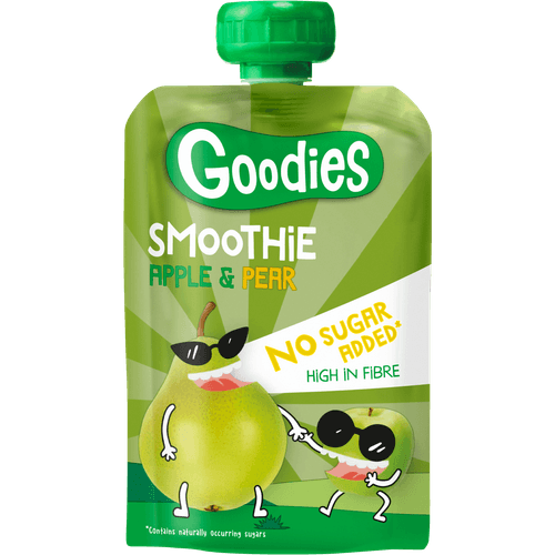 Foto van Goodies Knijpzakje appel-peer 15+ maanden op witte achtergrond