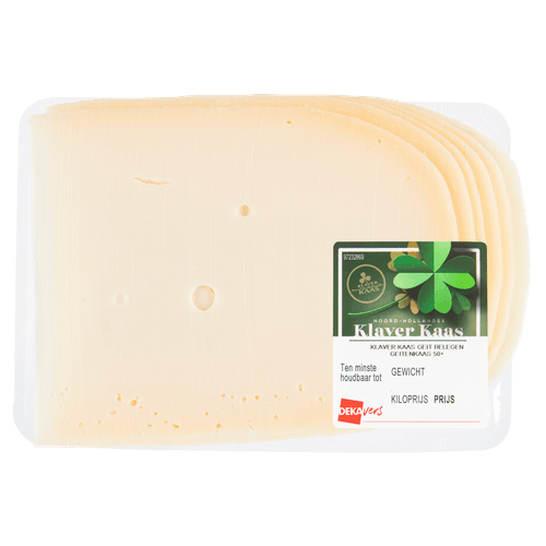 Foto van DekaVers Klaver vleitegeit belegen plak op witte achtergrond