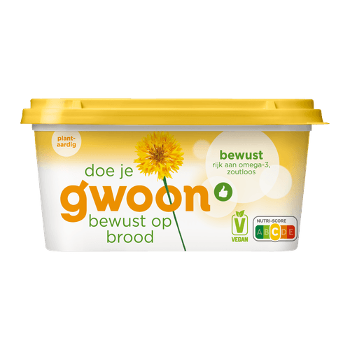 Foto van G'woon Smeerboter bewust op witte achtergrond