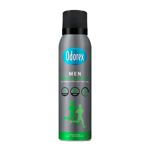 Foto van Odorex Deospray men fresh protection op witte achtergrond